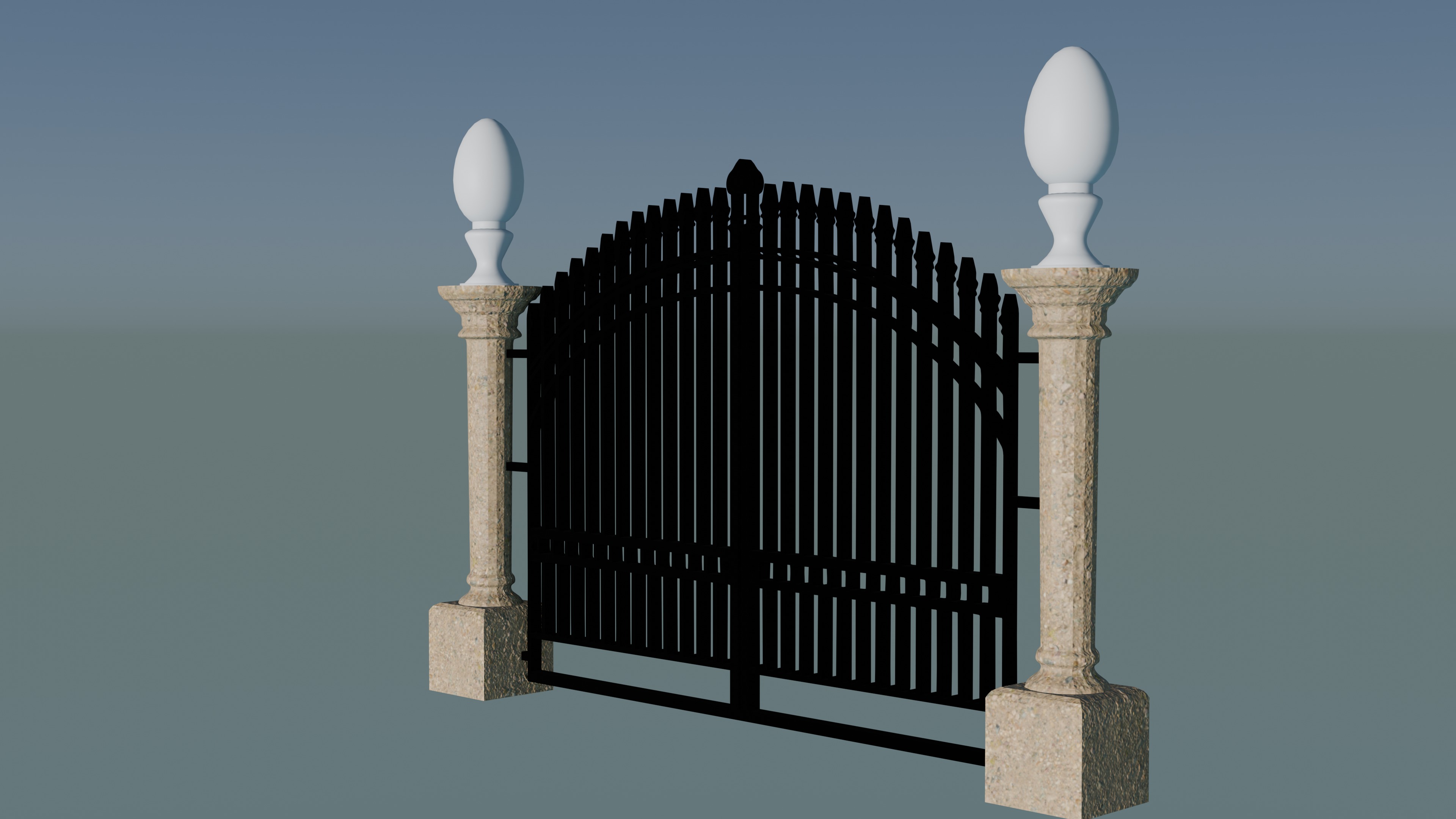 Classic Gate Door 3D print model_3