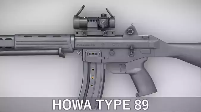 Howa Type 89 - JSDF Assault Rifle Pack - Game Asset Low-poly 3D model