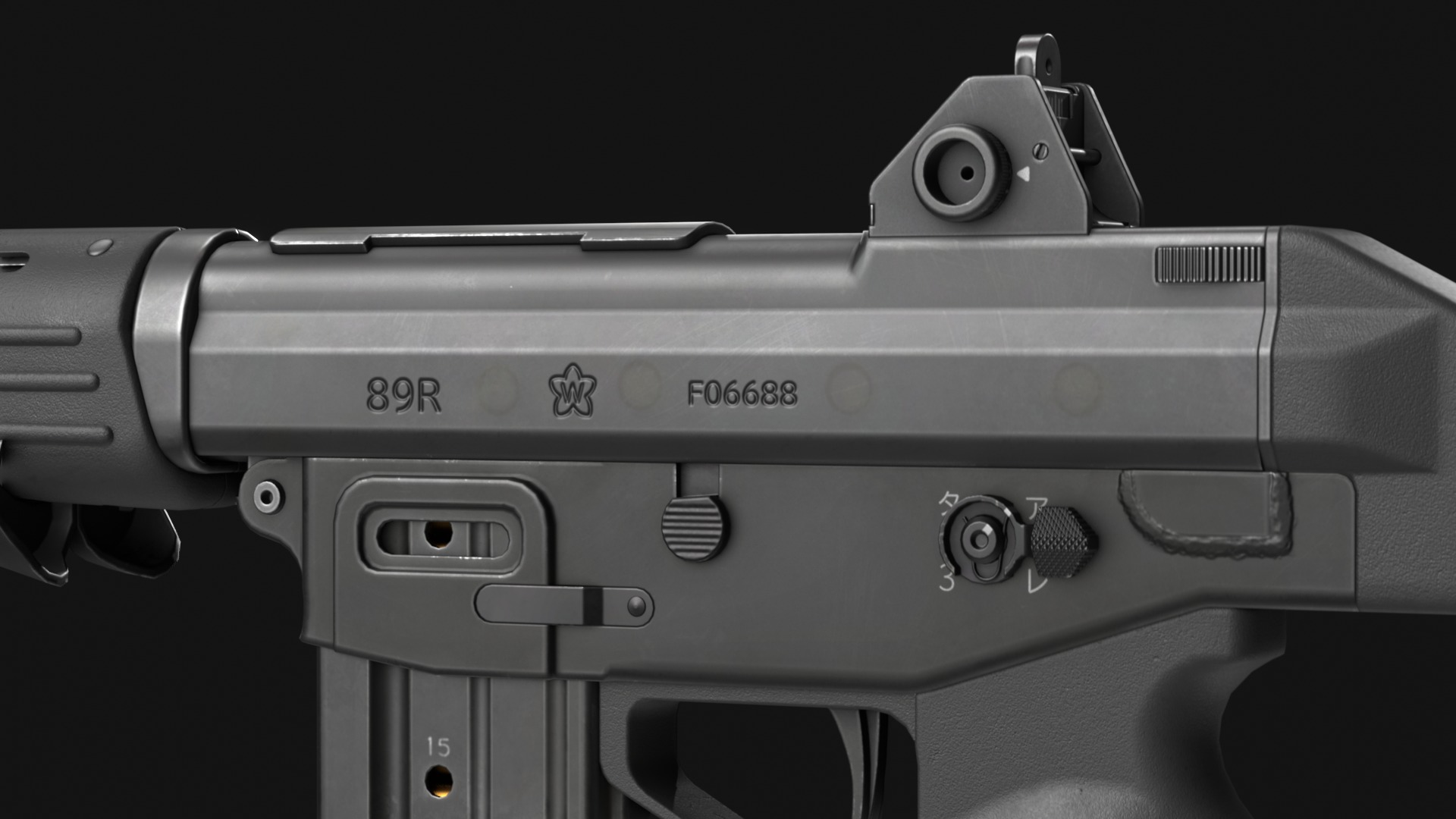 Howa Type 89 - JSDF Assault Rifle Pack - Game Asset Low-poly 3D model_12