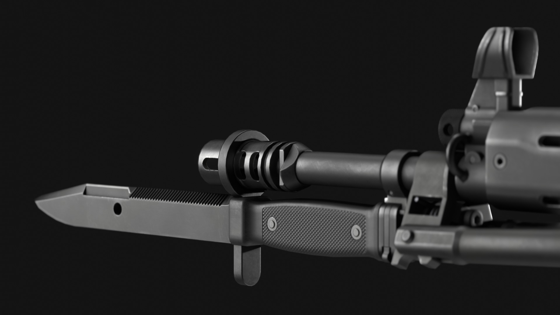Howa Type 89 - JSDF Assault Rifle Pack - Game Asset Low-poly 3D model_16