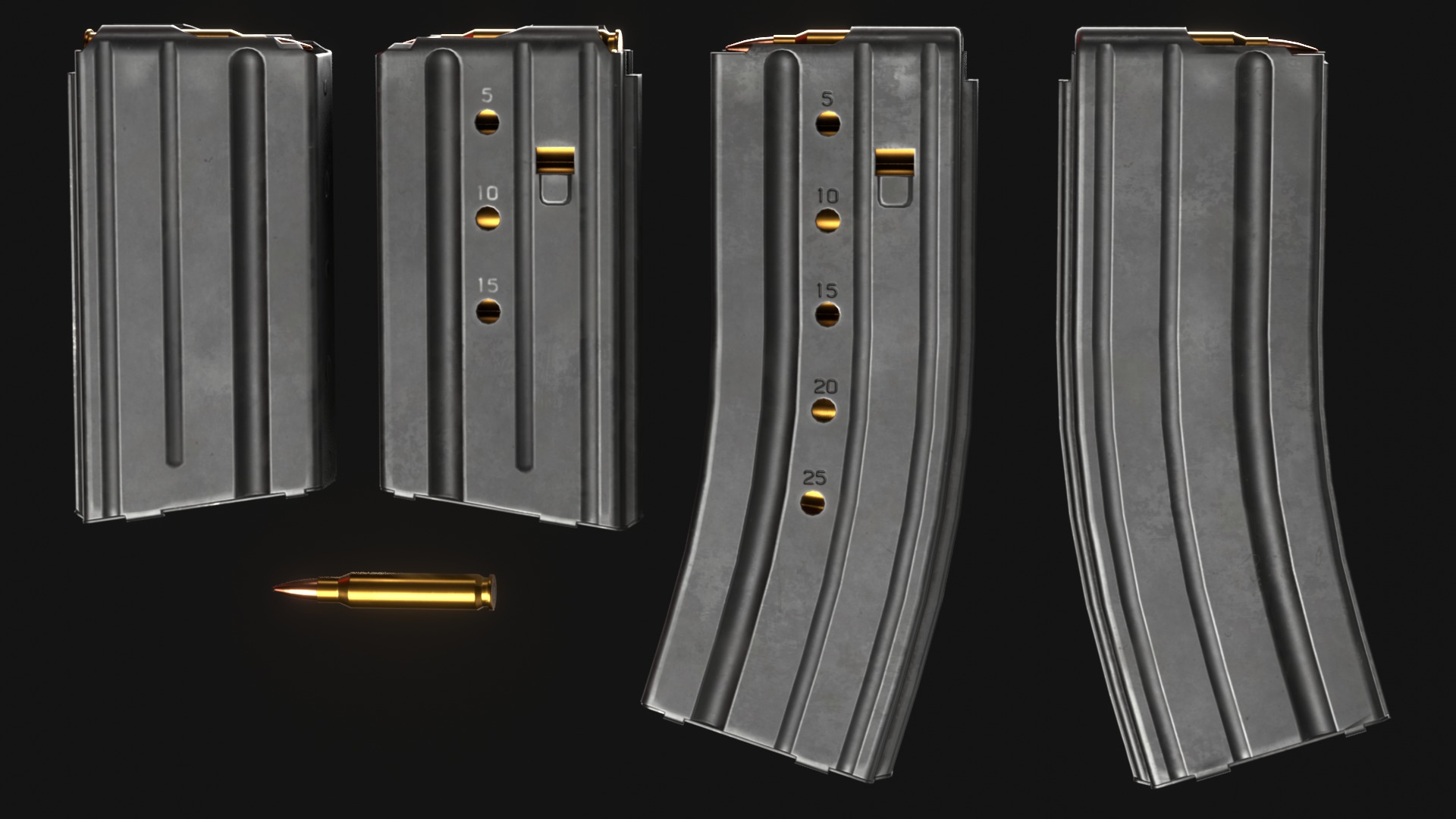 Howa Type 89 - JSDF Assault Rifle Pack - Game Asset Low-poly 3D model_21