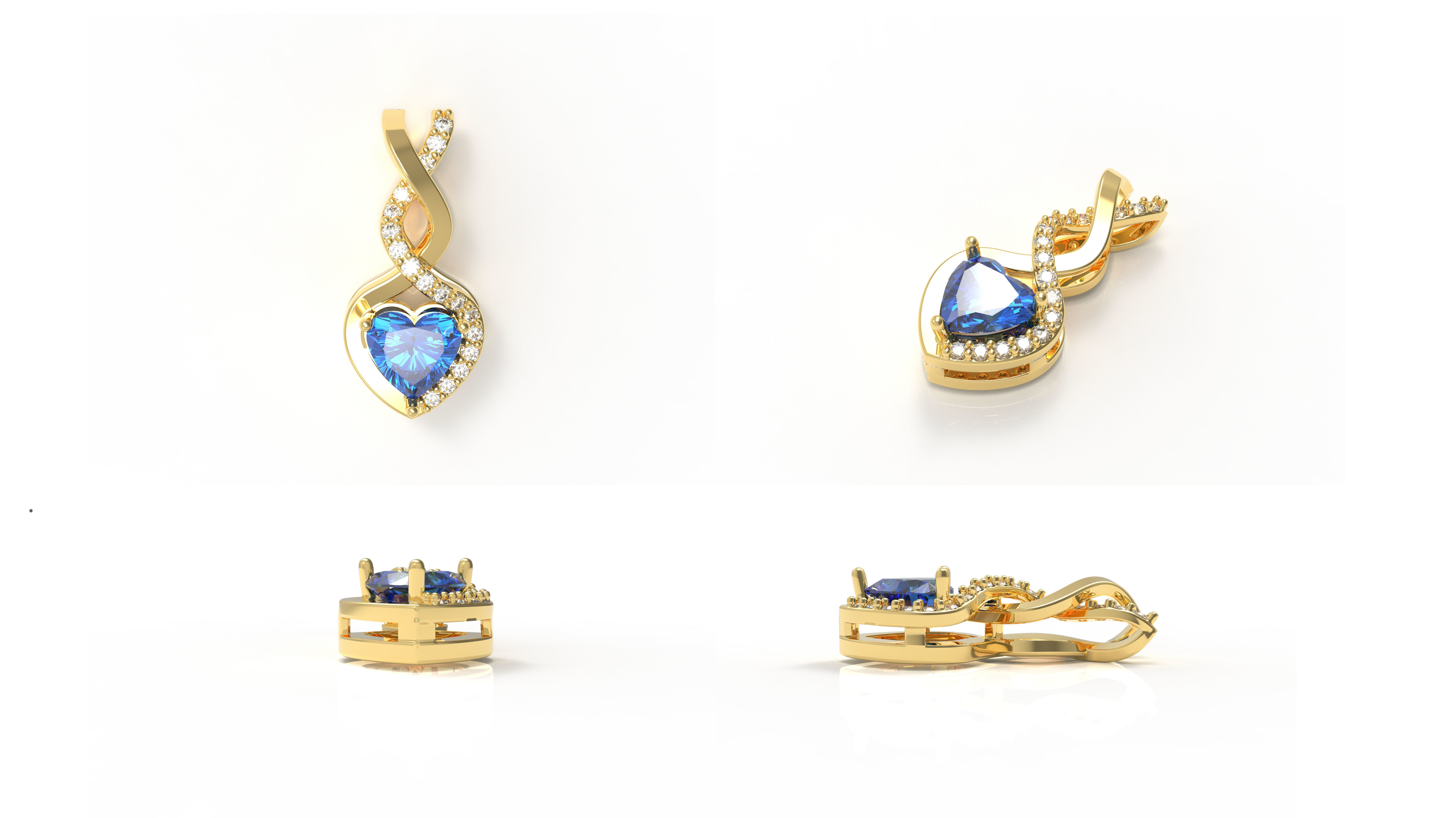 HEART PENDANT 3D print model_4