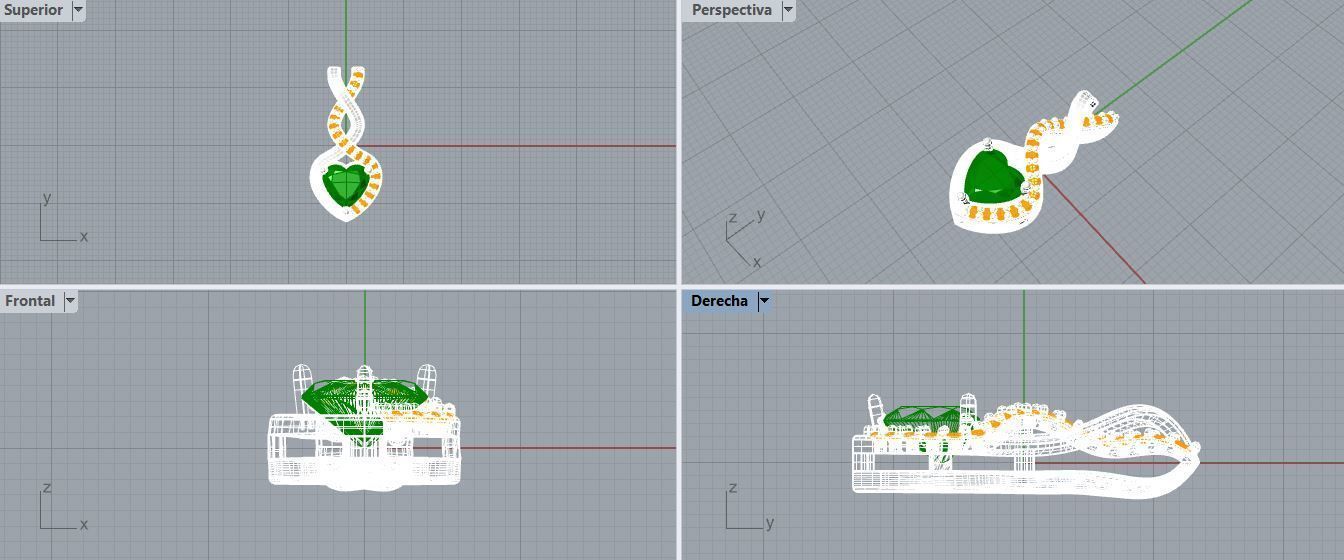 HEART PENDANT 3D print model_2