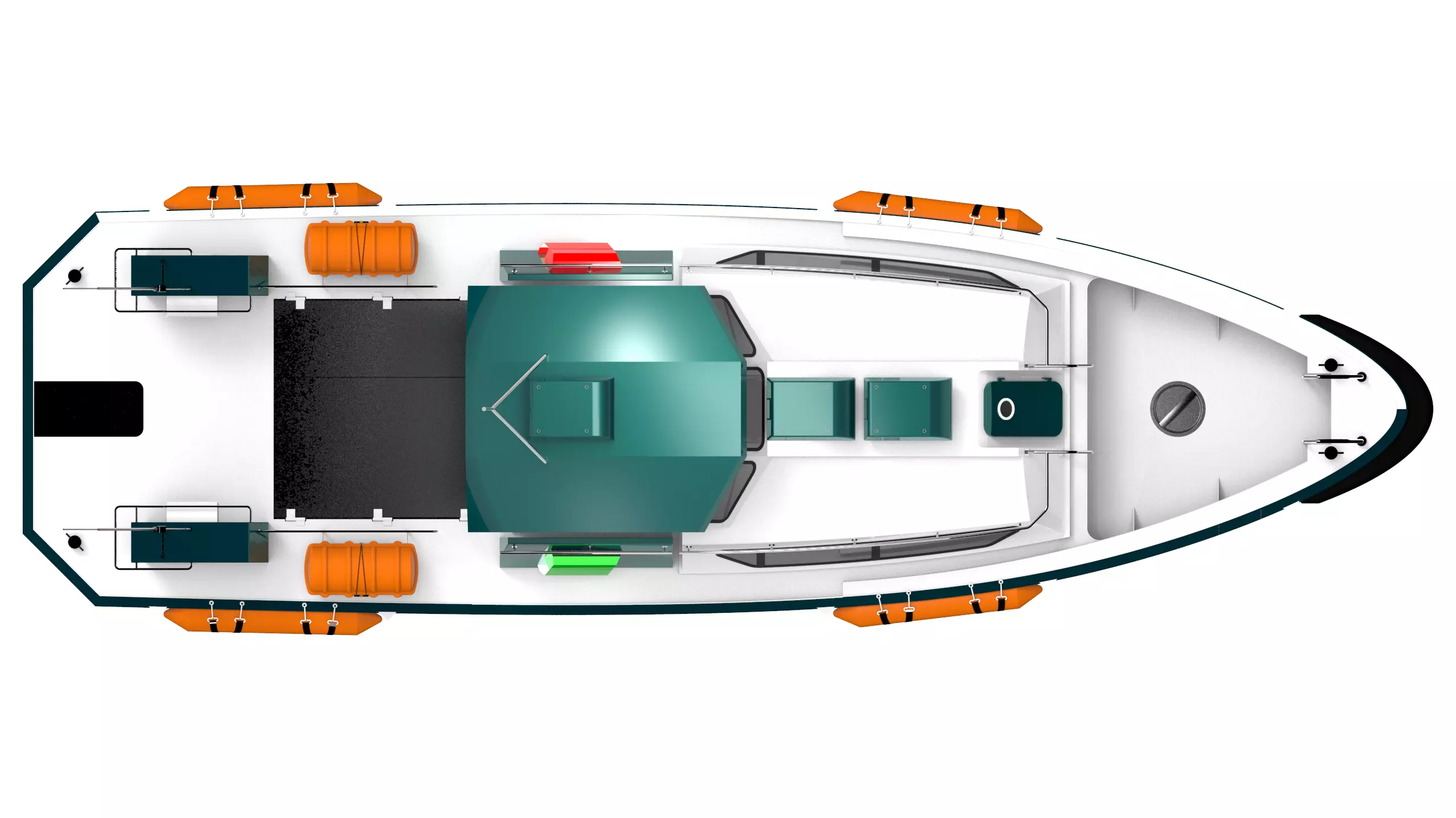 THE GREEN PATROL BOAT Low-poly 3D model_5