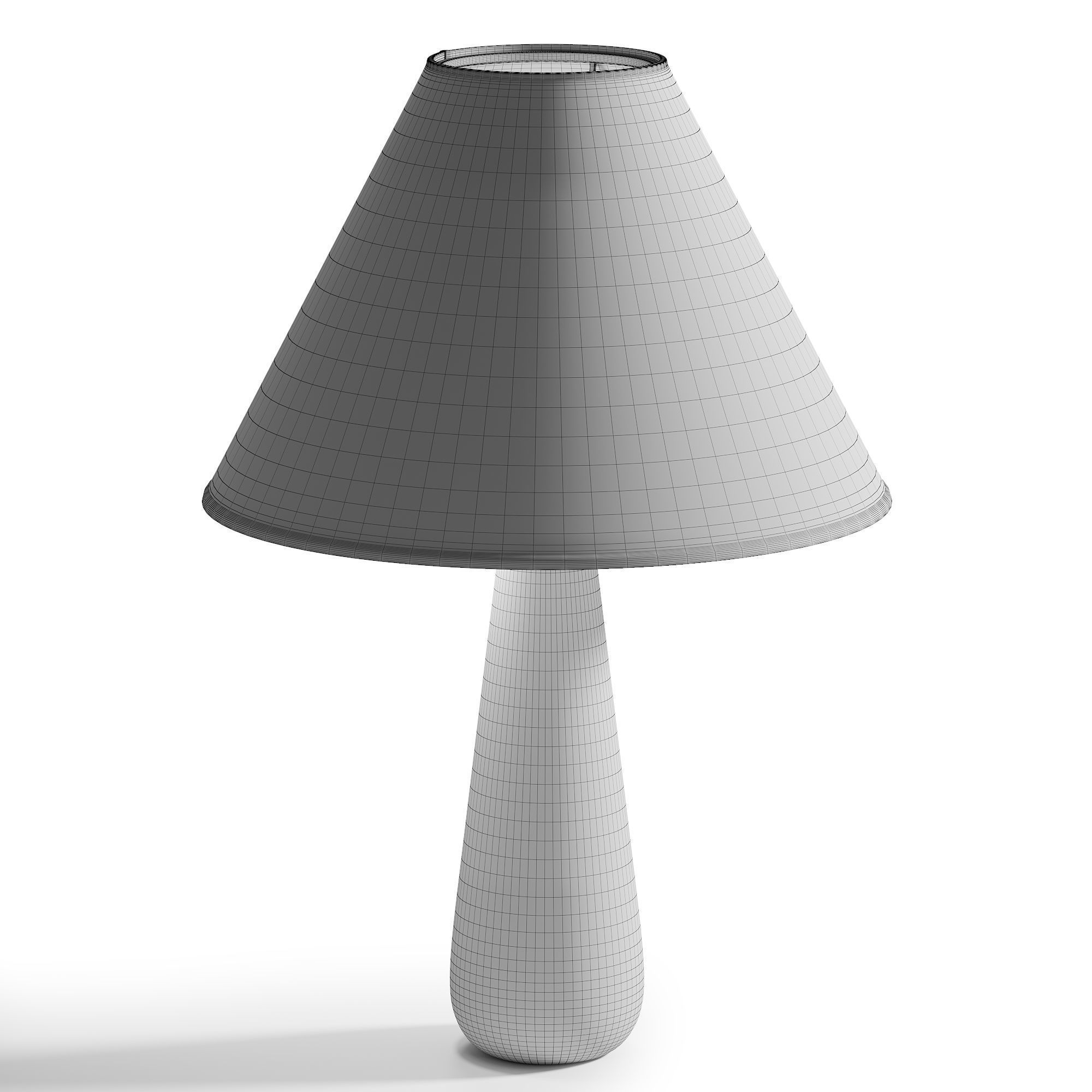 Polar White Cement Table Lamp by Kara Mann Low-poly 3D model_4
