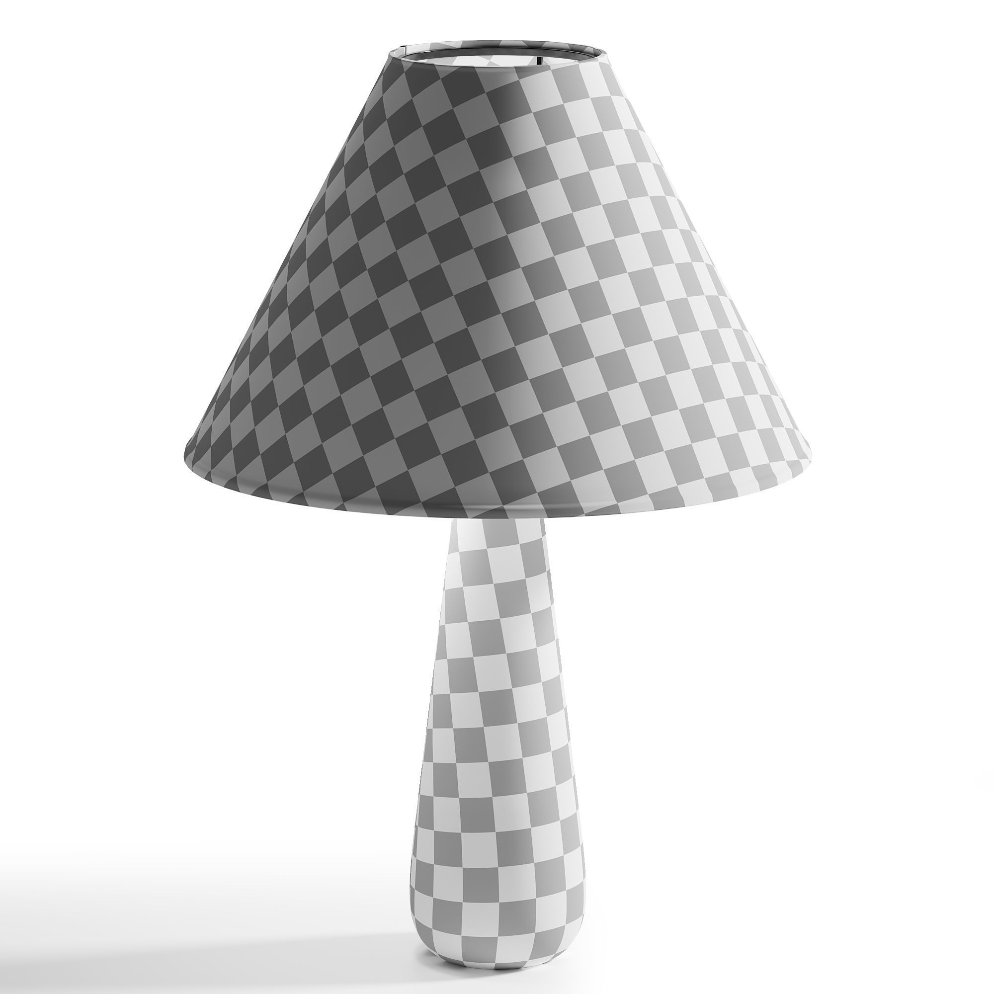 Polar White Cement Table Lamp by Kara Mann Low-poly 3D model_3