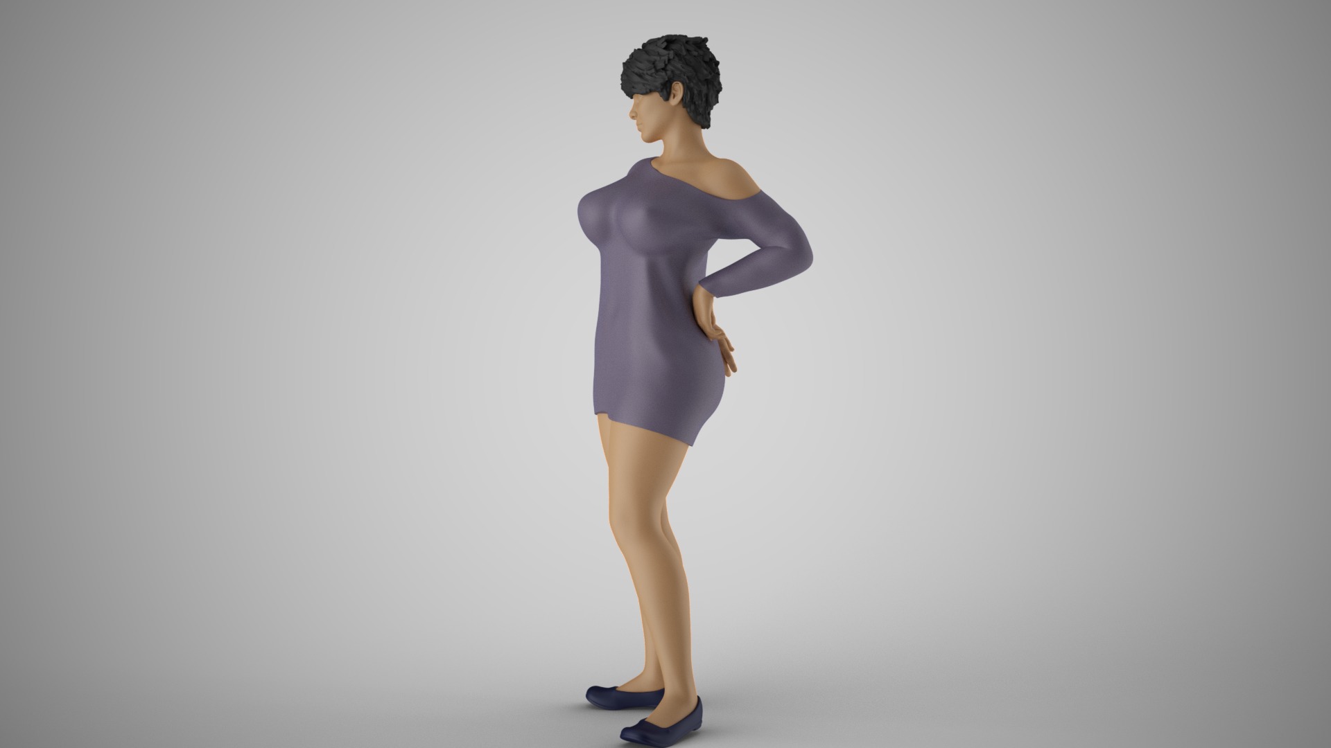 Cherry Woman 3D print model_10