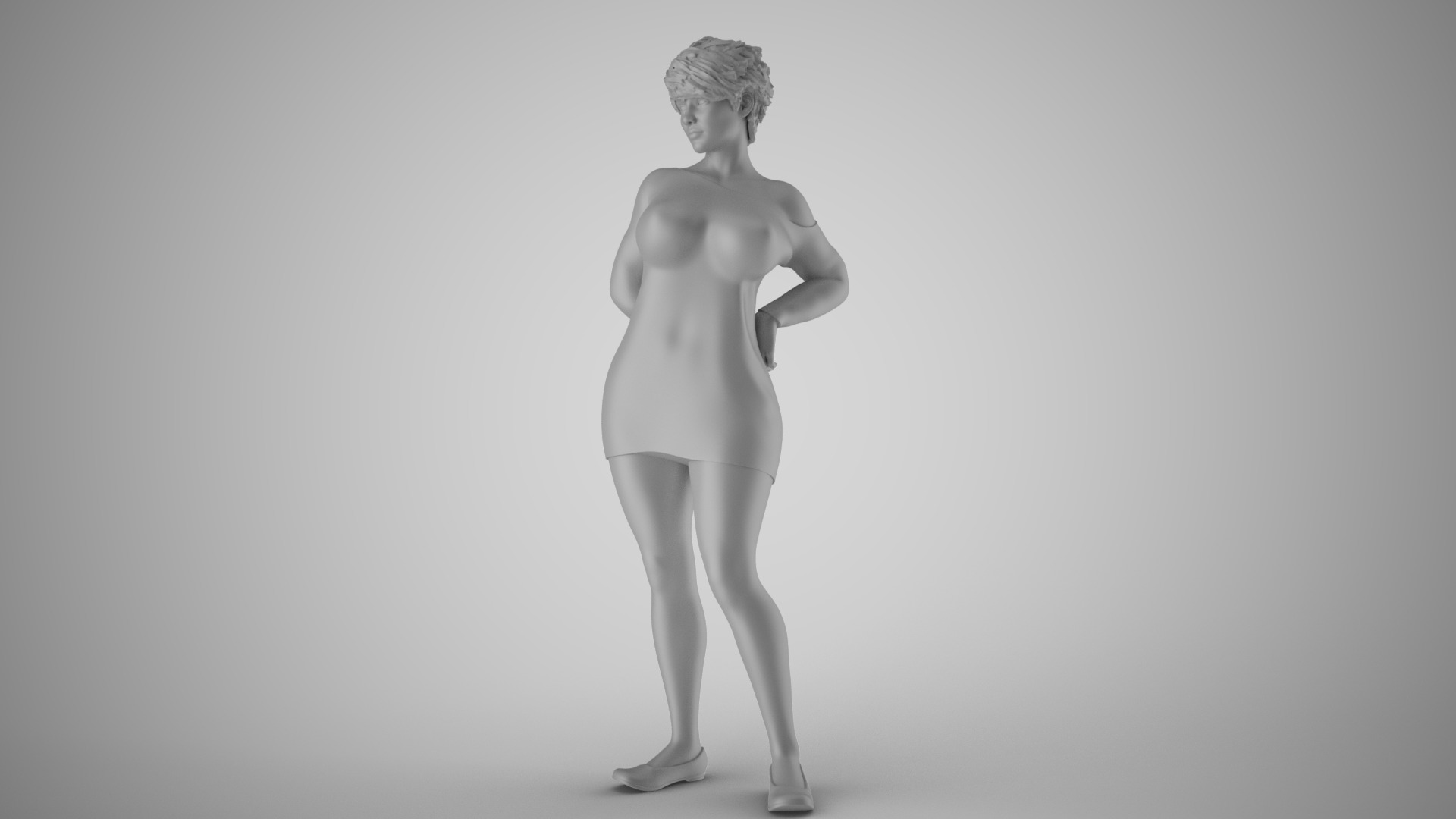 Cherry Woman 3D print model_2