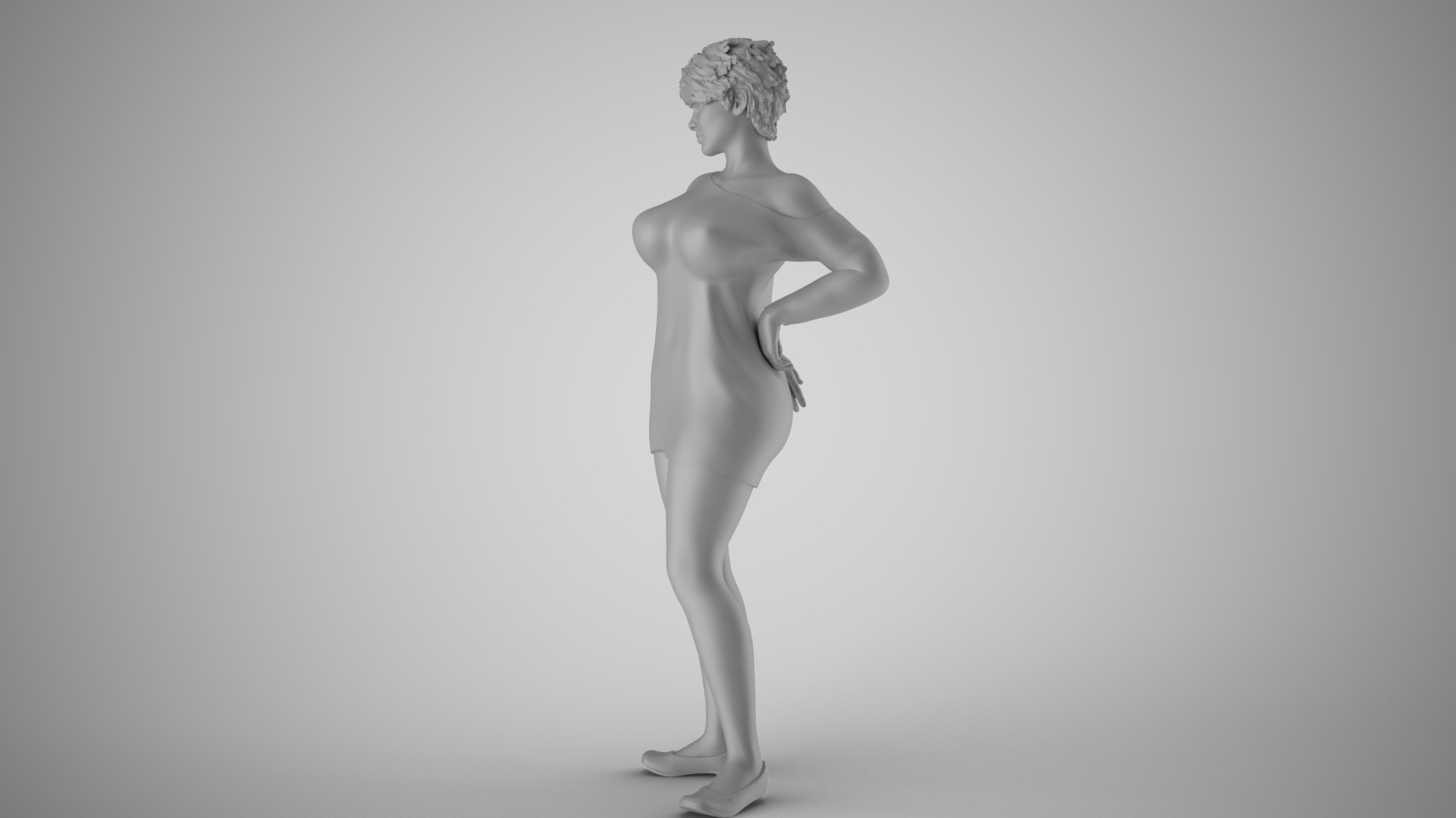 Cherry Woman 3D print model_1