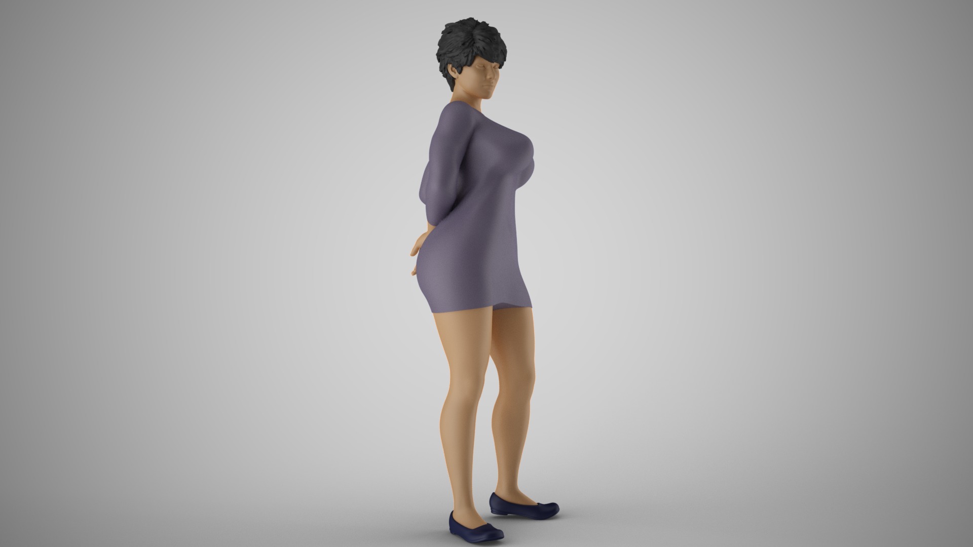 Cherry Woman 3D print model_5