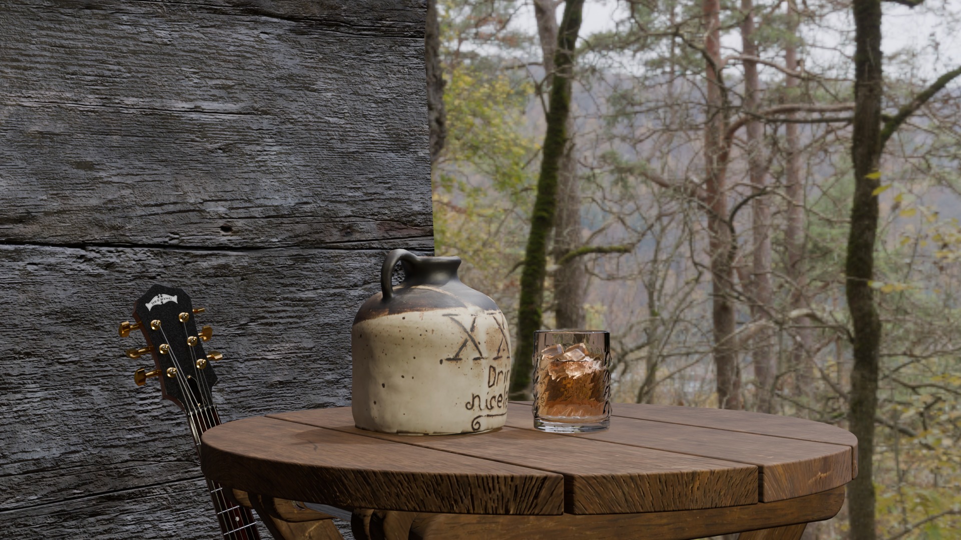 Moonshine Jug  Low-poly 3D model_6