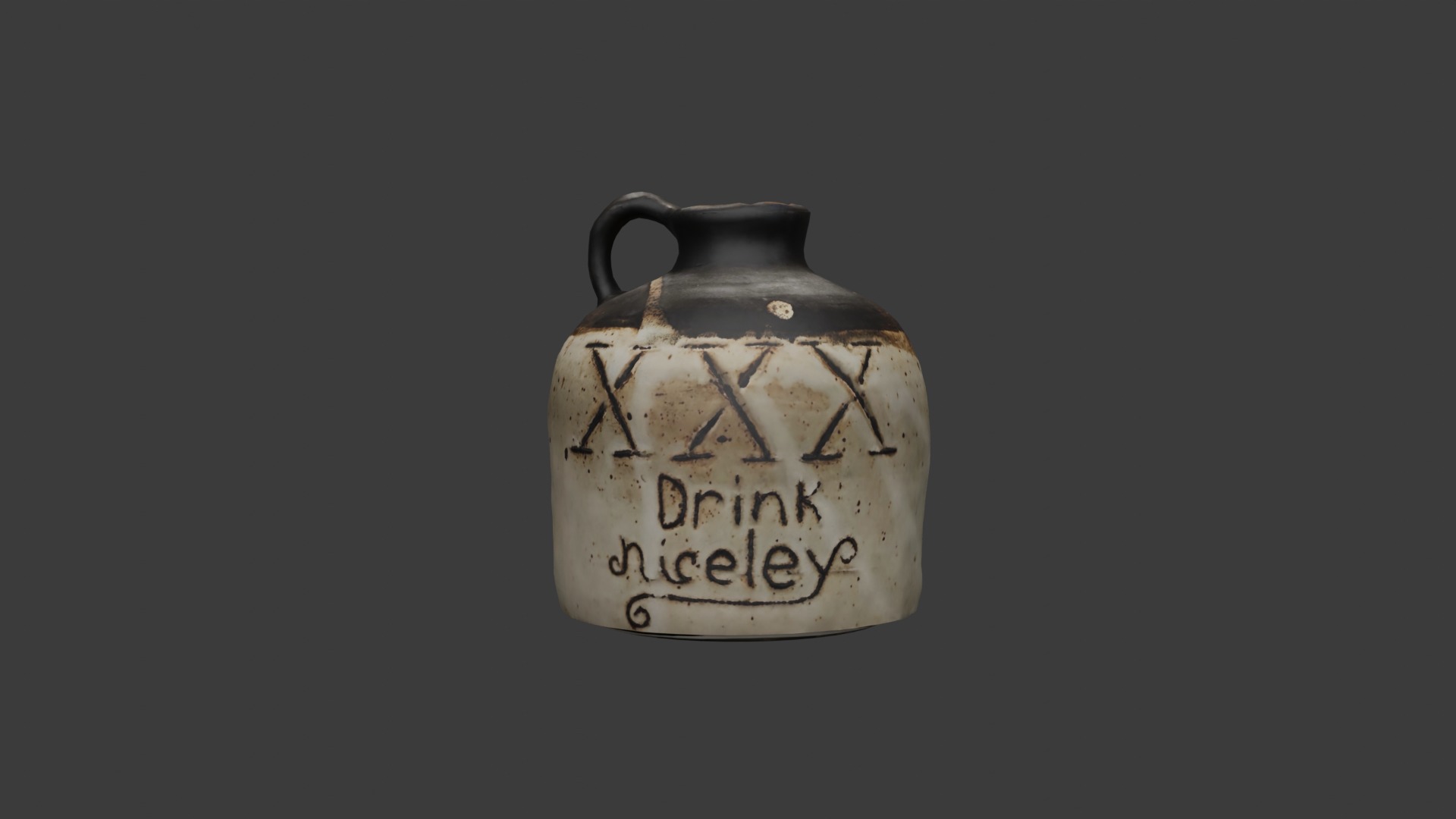 Moonshine Jug  Low-poly 3D model_15