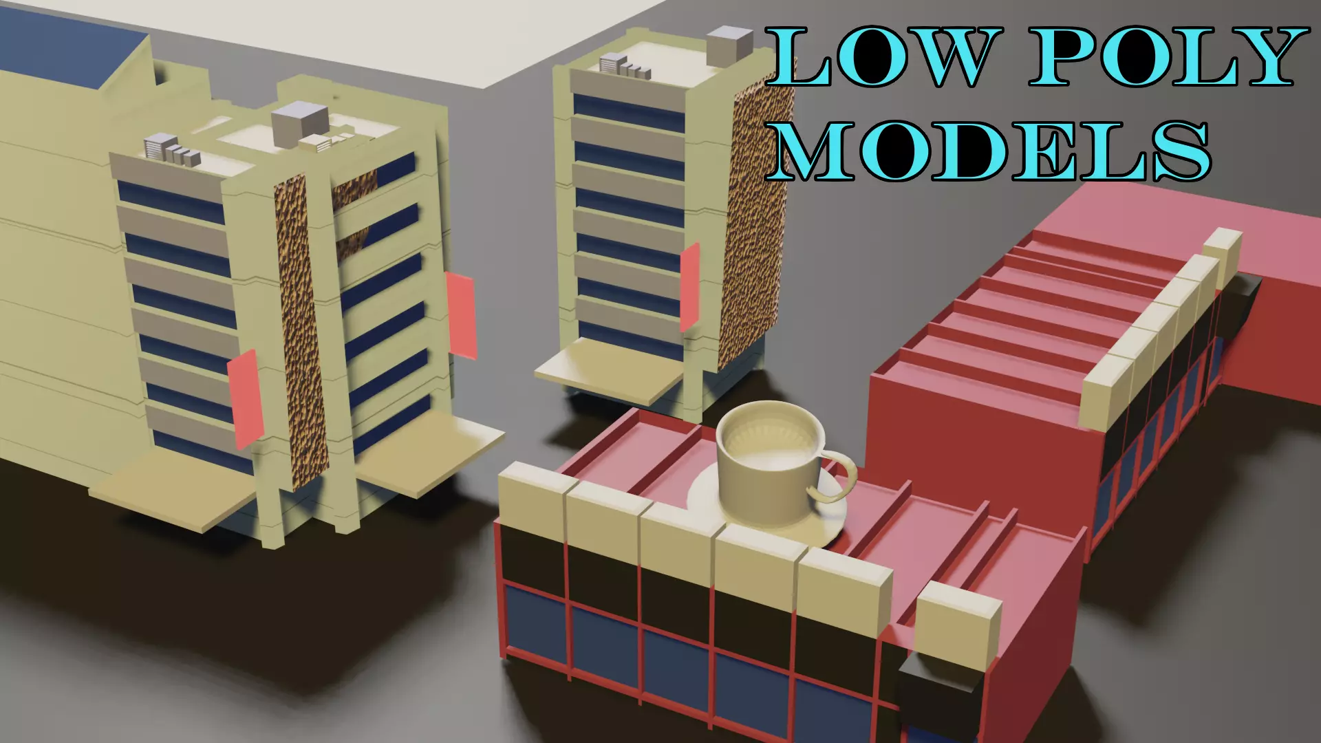 FREE CITY 3D ASSETS Free low-poly 3D model_0