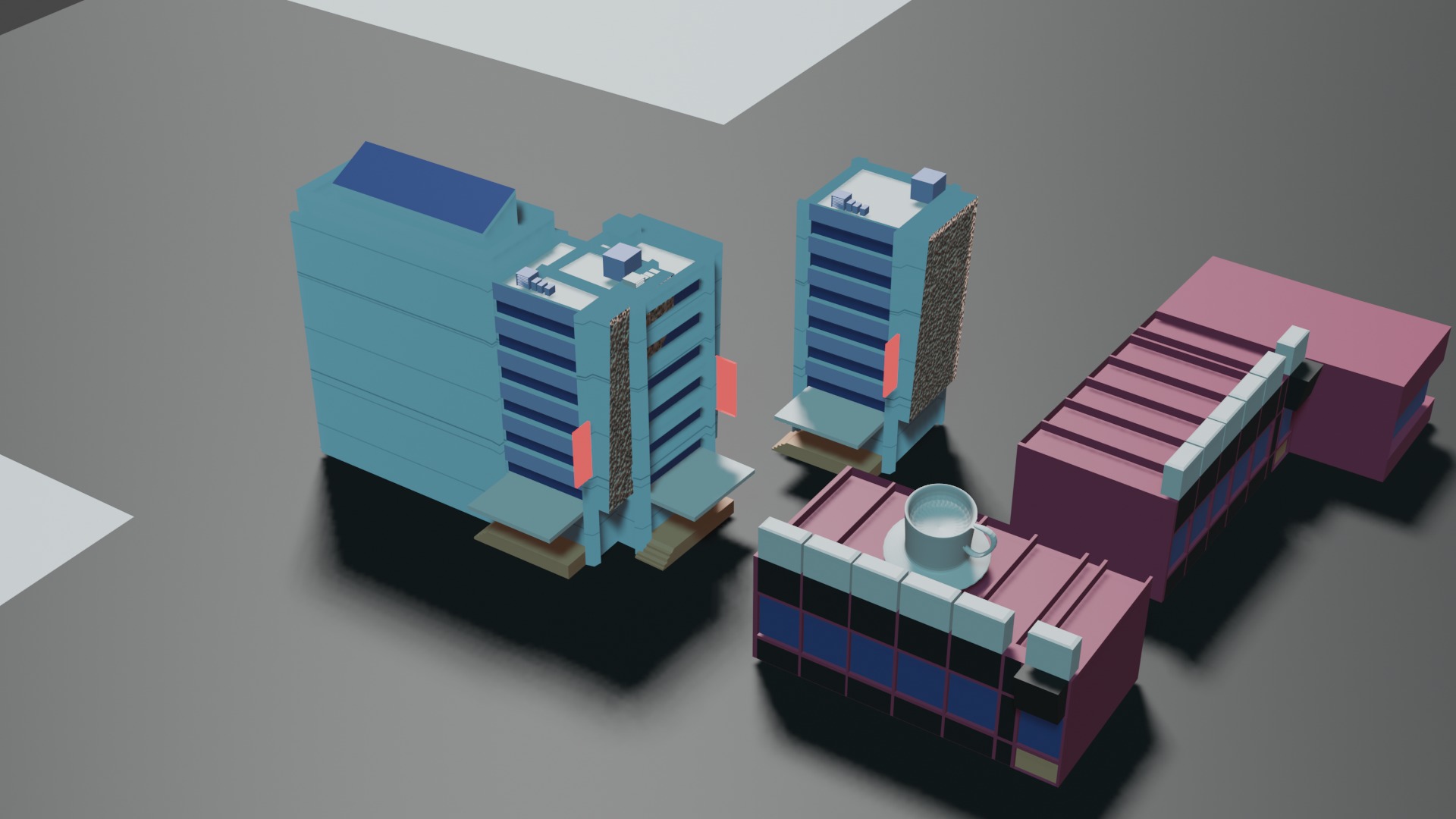 FREE CITY 3D ASSETS Free low-poly 3D model_7