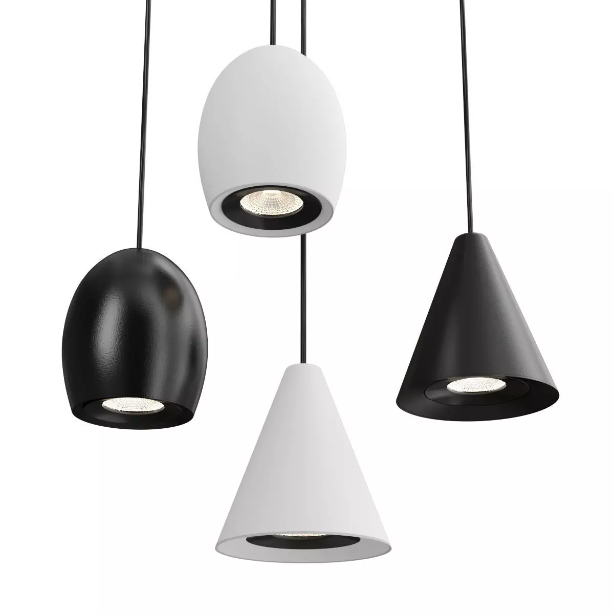 Series of pendant LED lamps  3D model_0
