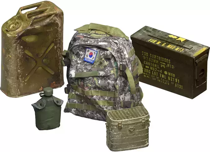 South Korean Military Pack 3D model
