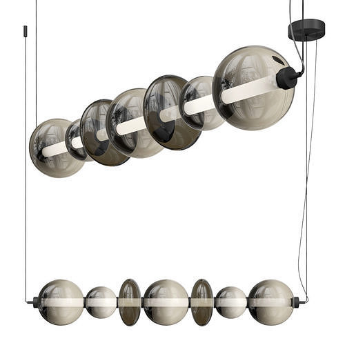 Series of pendant and floor lamps 3D model