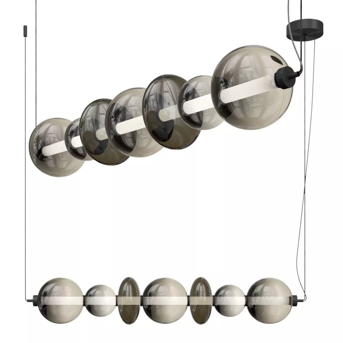 Series of pendant and floor lamps 3D model_0