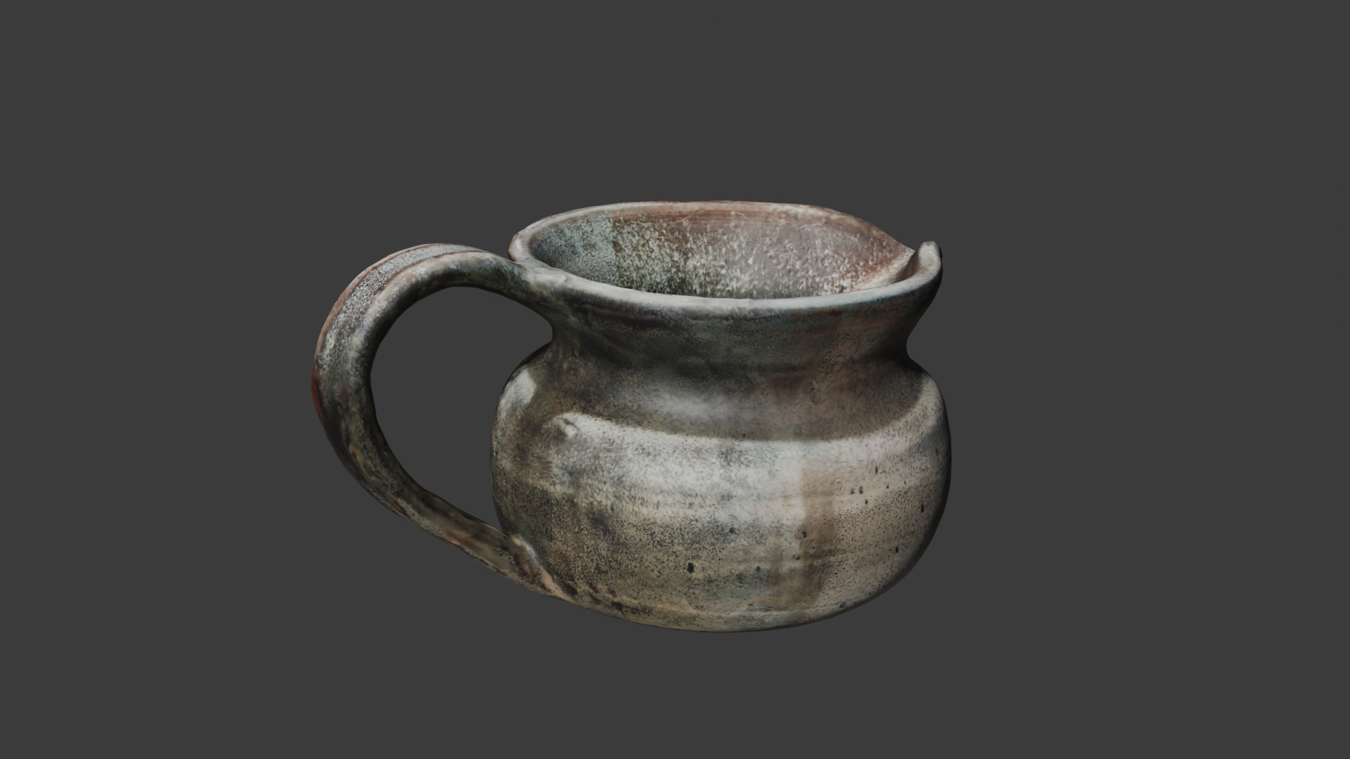 Milk pitcher Low-poly 3D model_4