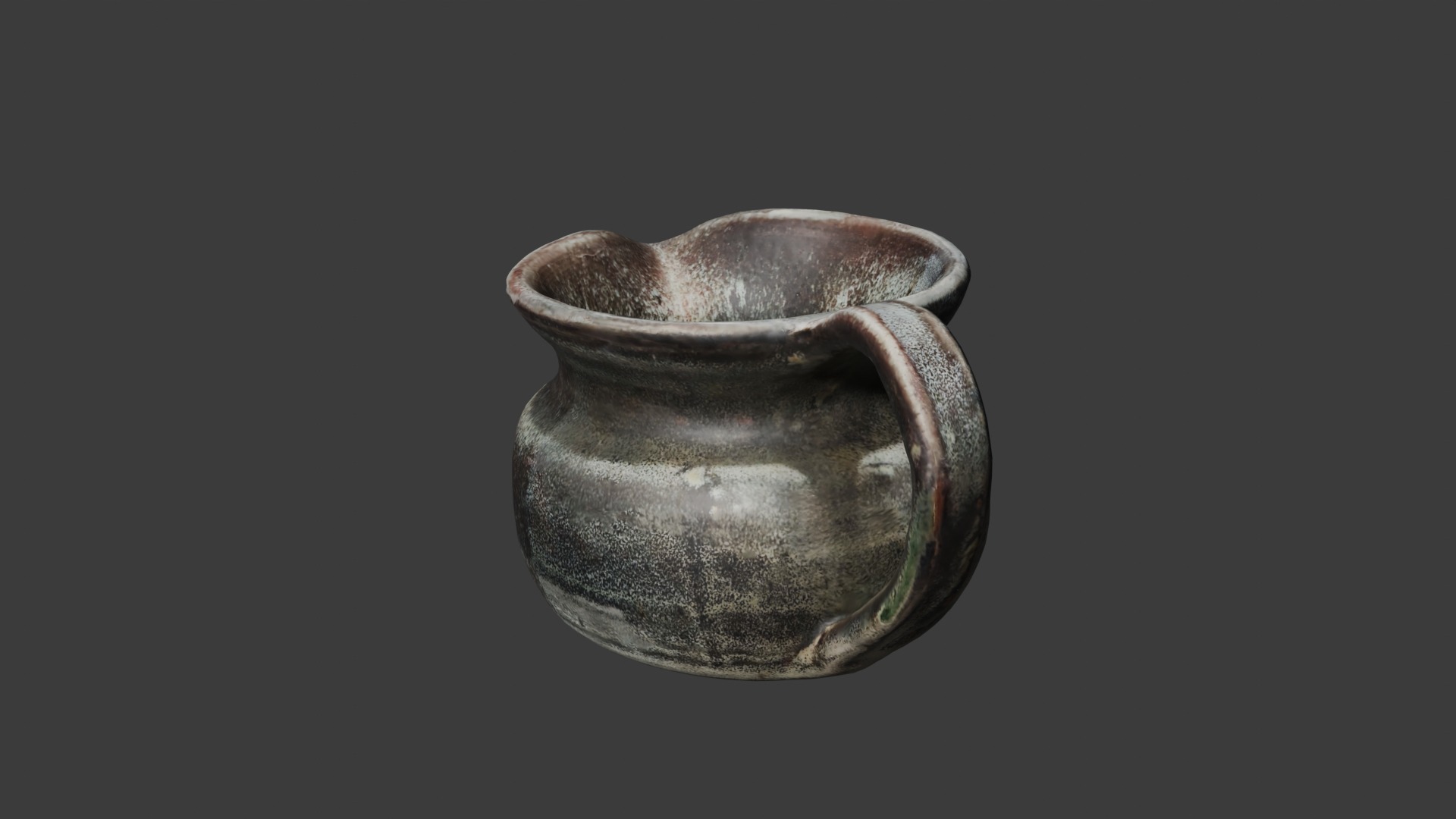 Milk pitcher Low-poly 3D model_3