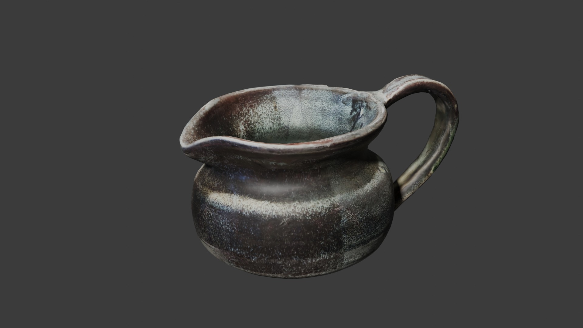Milk pitcher Low-poly 3D model_2
