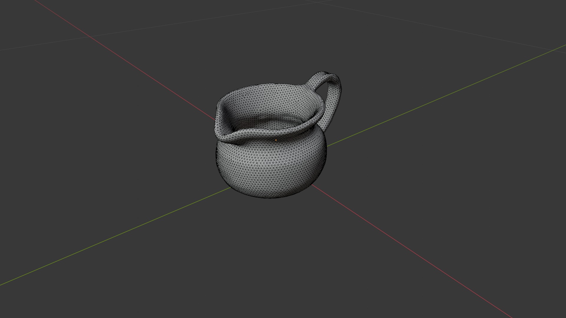 Milk pitcher Low-poly 3D model_8