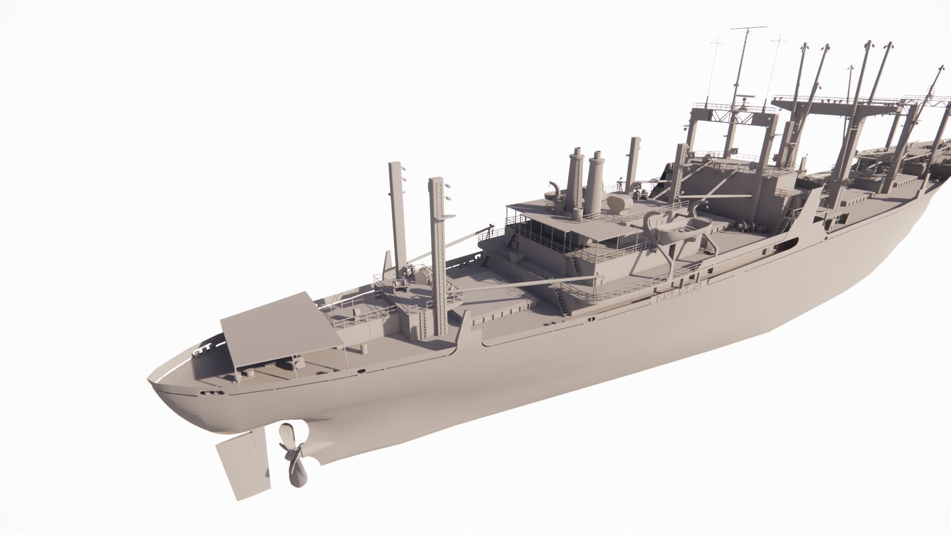 collection ships-Bulk carrier ship-tanker ship 3D model_19