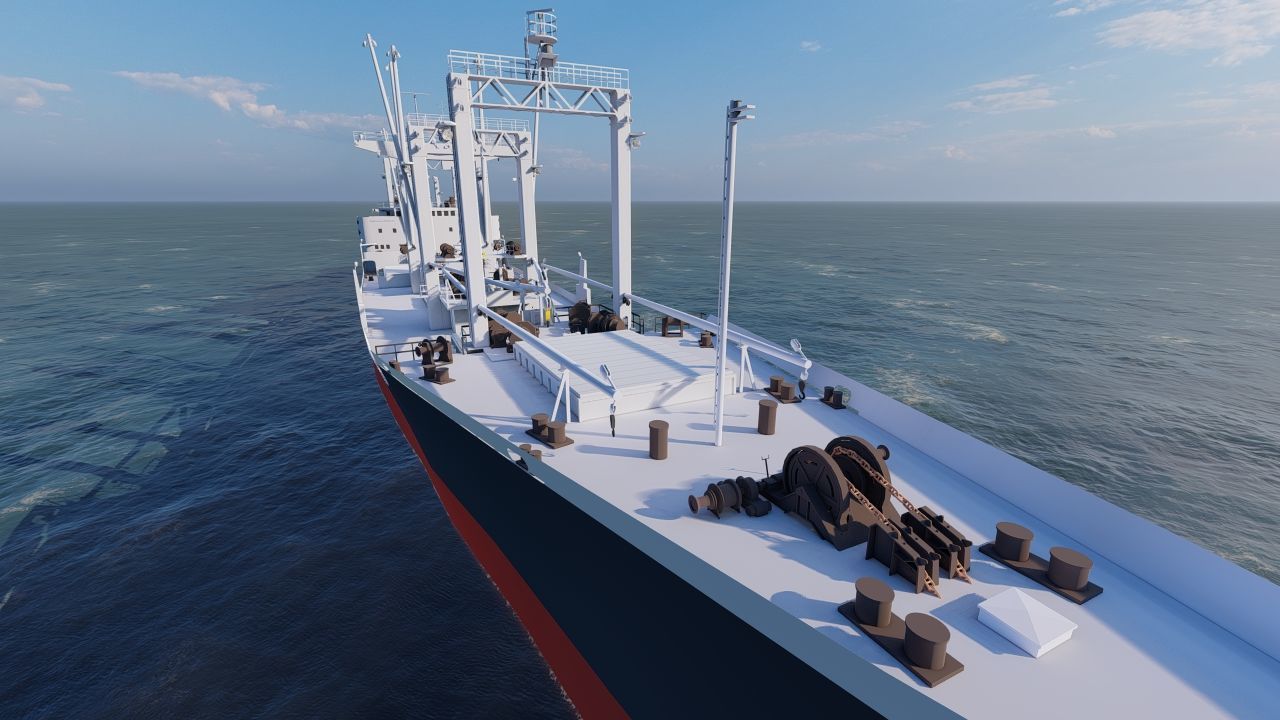 collection ships-Bulk carrier ship-tanker ship 3D model_3