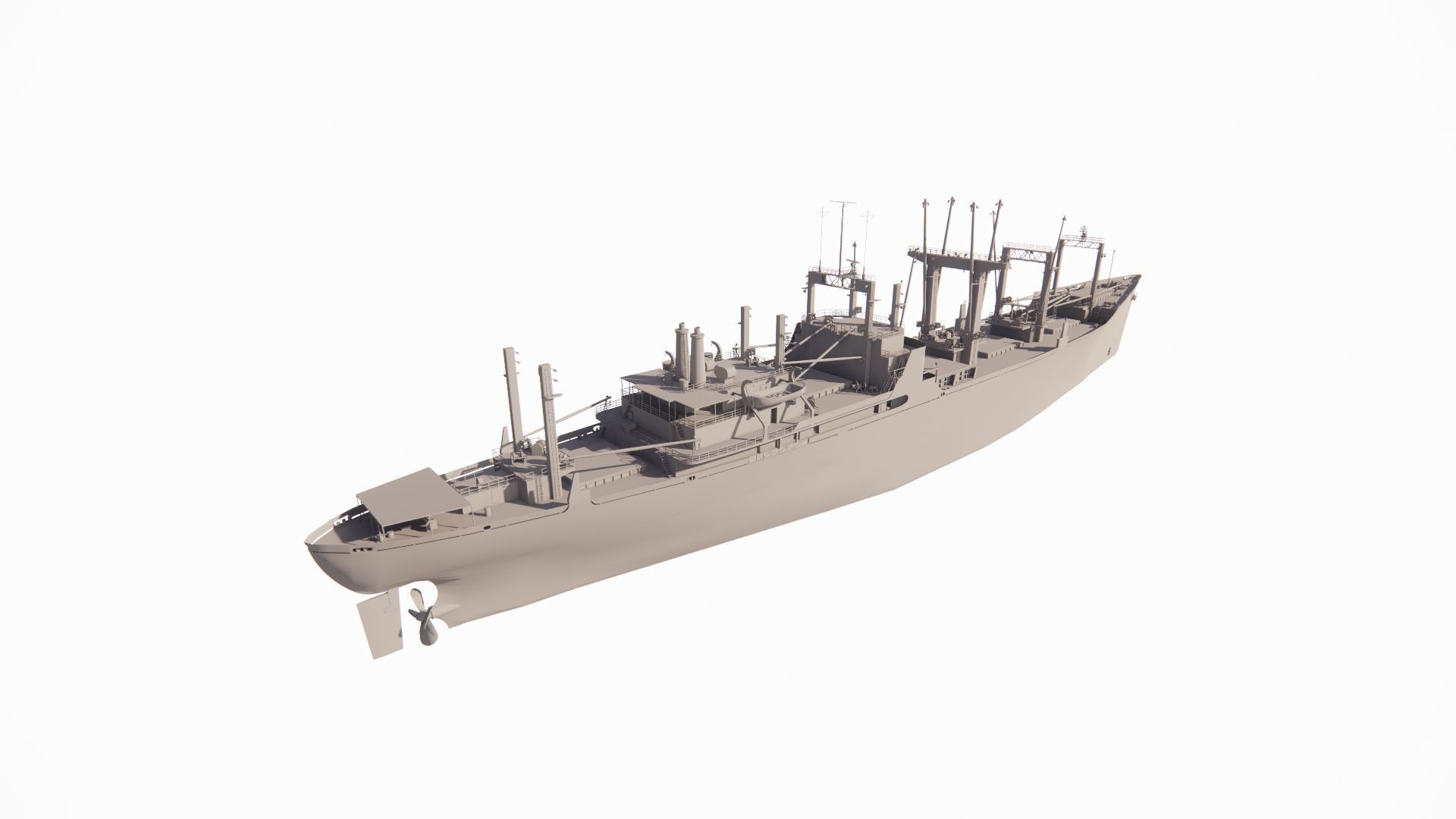 collection ships-Bulk carrier ship-tanker ship 3D model_22
