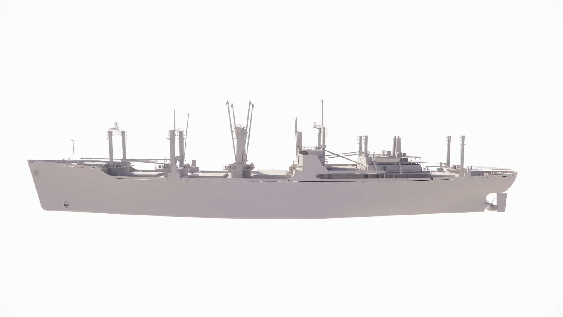 collection ships-Bulk carrier ship-tanker ship 3D model_8