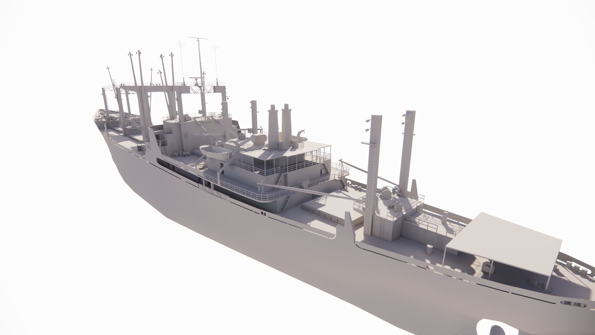 collection ships-Bulk carrier ship-tanker ship 3D model_21