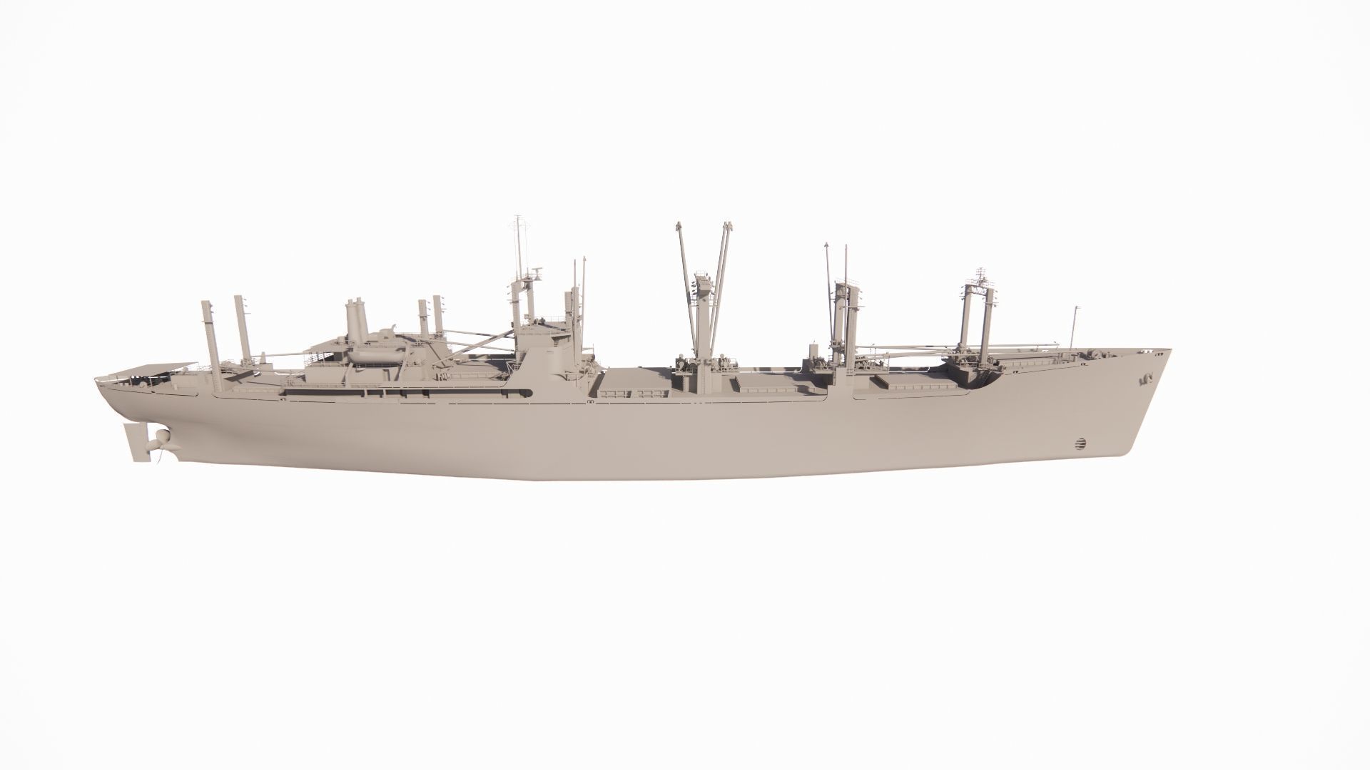 collection ships-Bulk carrier ship-tanker ship 3D model_9