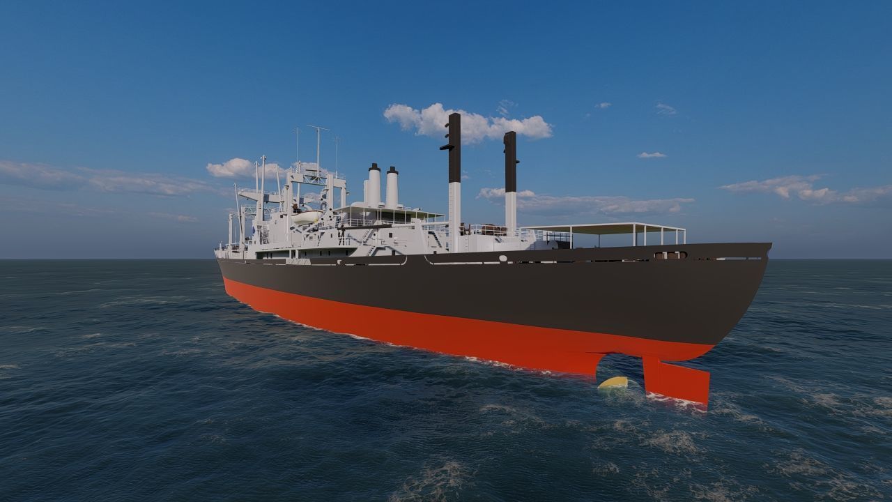 collection ships-Bulk carrier ship-tanker ship 3D model_2