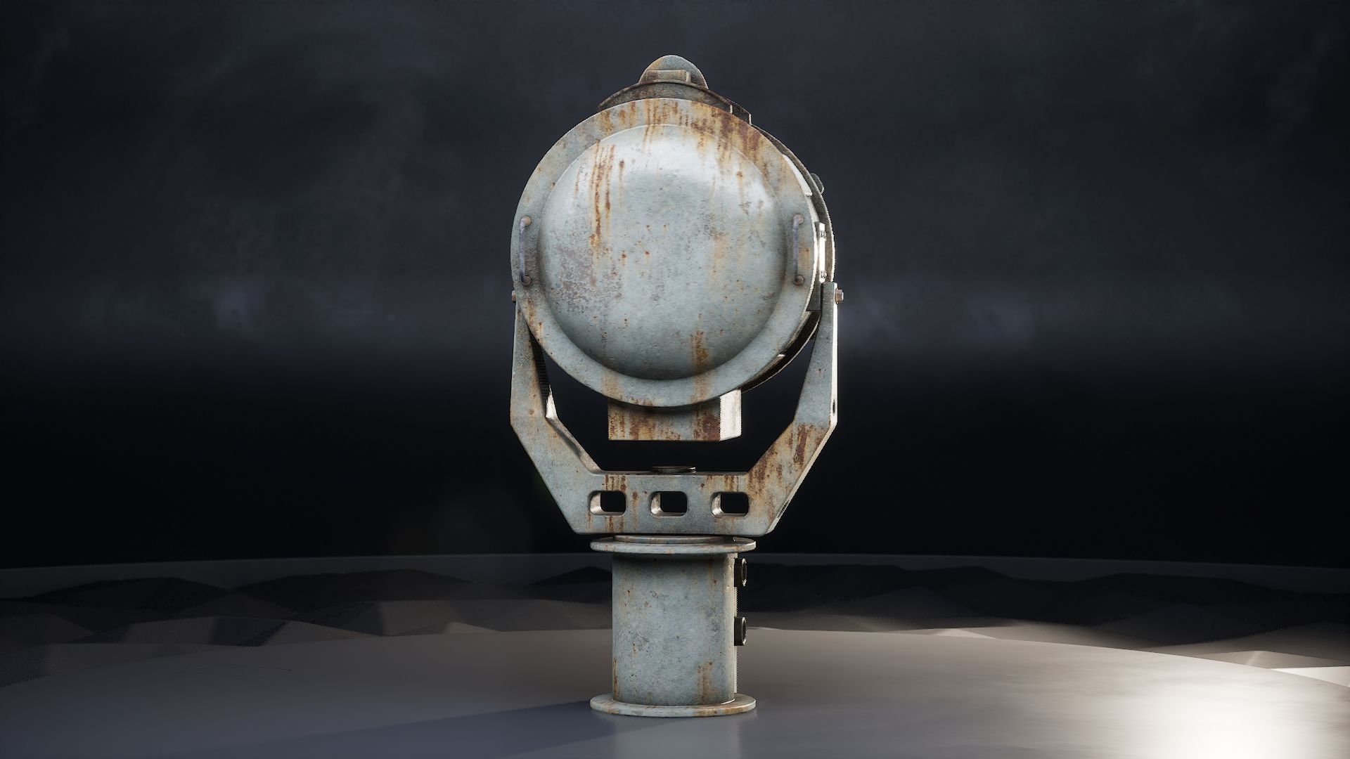 Navy Battleship Searchlight Low-poly 3D model_6