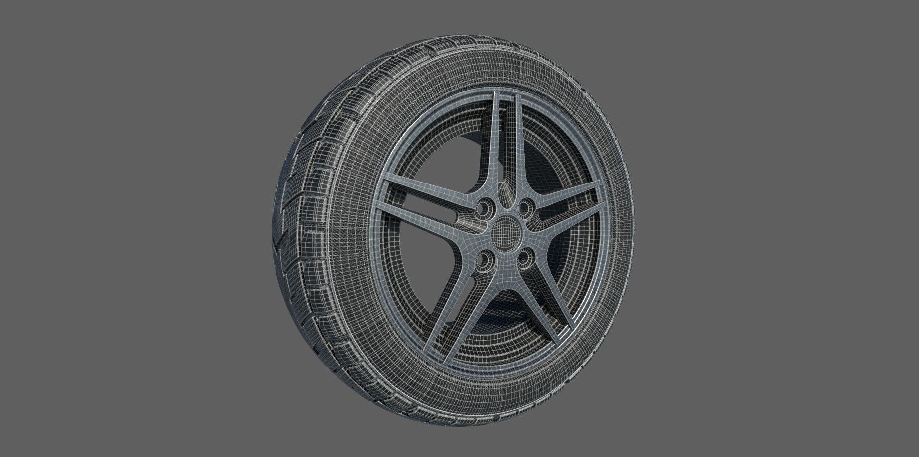Car Wheel A  3D model_6