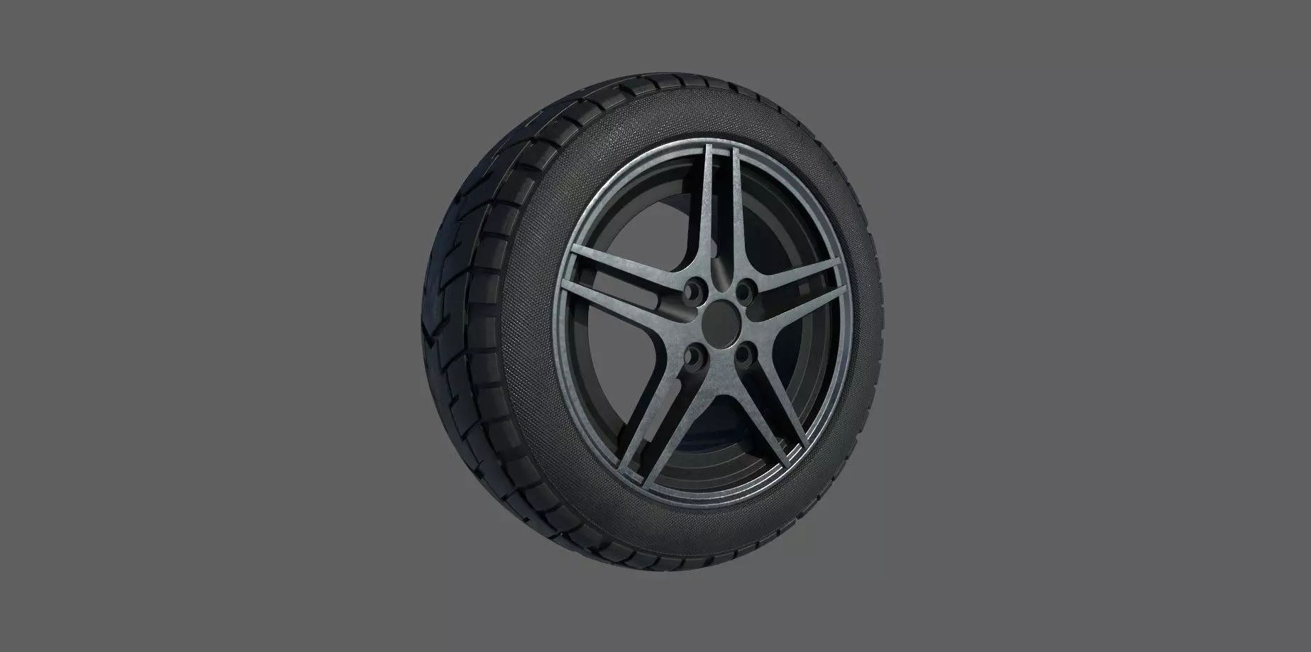 Car Wheel A  3D model_0