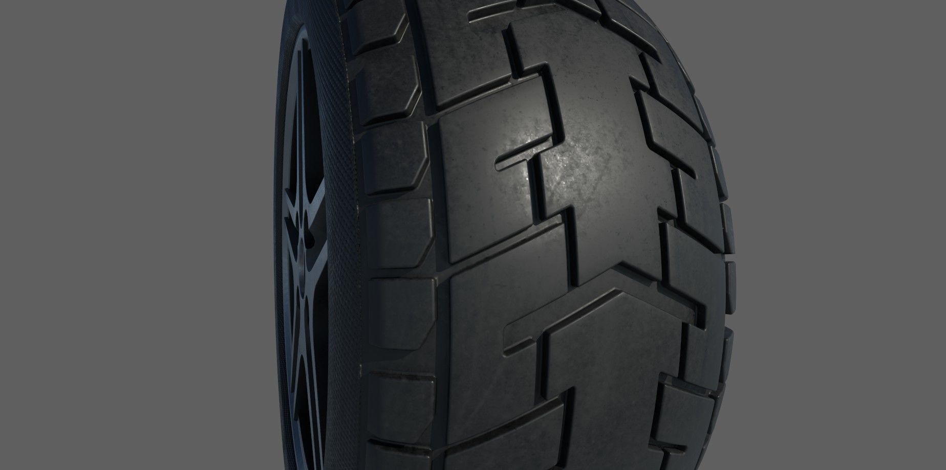 Car Wheel A  3D model_5
