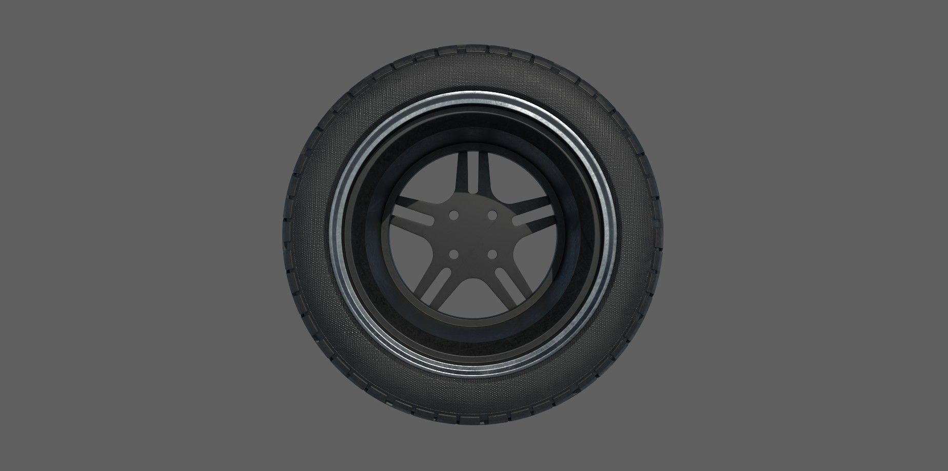 Car Wheel A  3D model_3