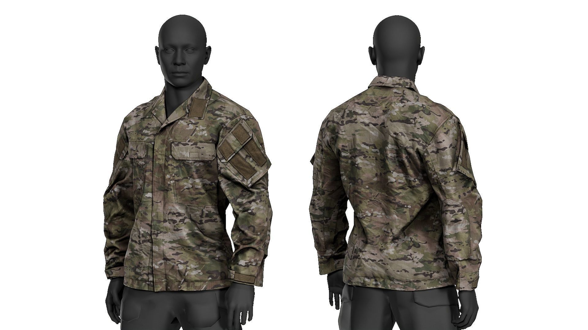 Crye Precision G3 Field Shirt Low-poly 3D model_1