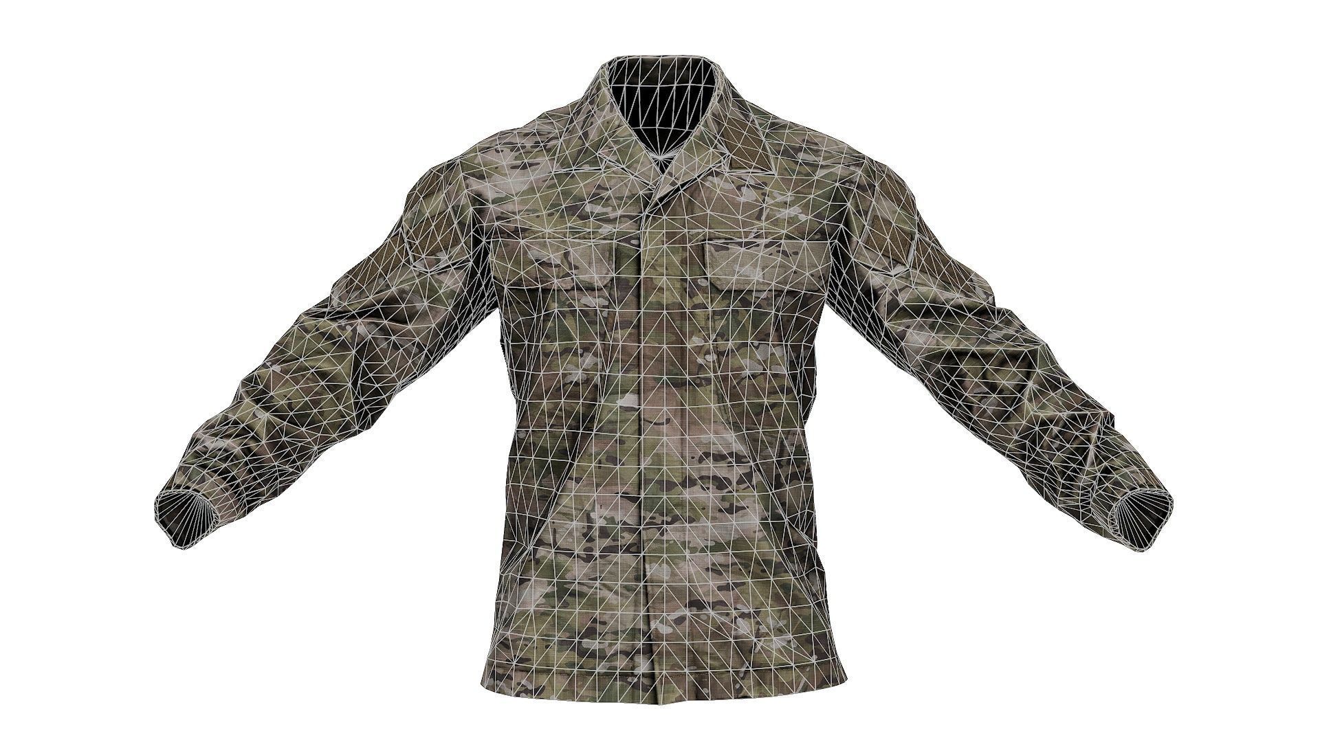 Crye Precision G3 Field Shirt Low-poly 3D model_7