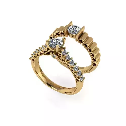 Wedding ring 3d render