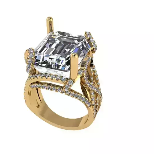 Women diamond ring 3d render