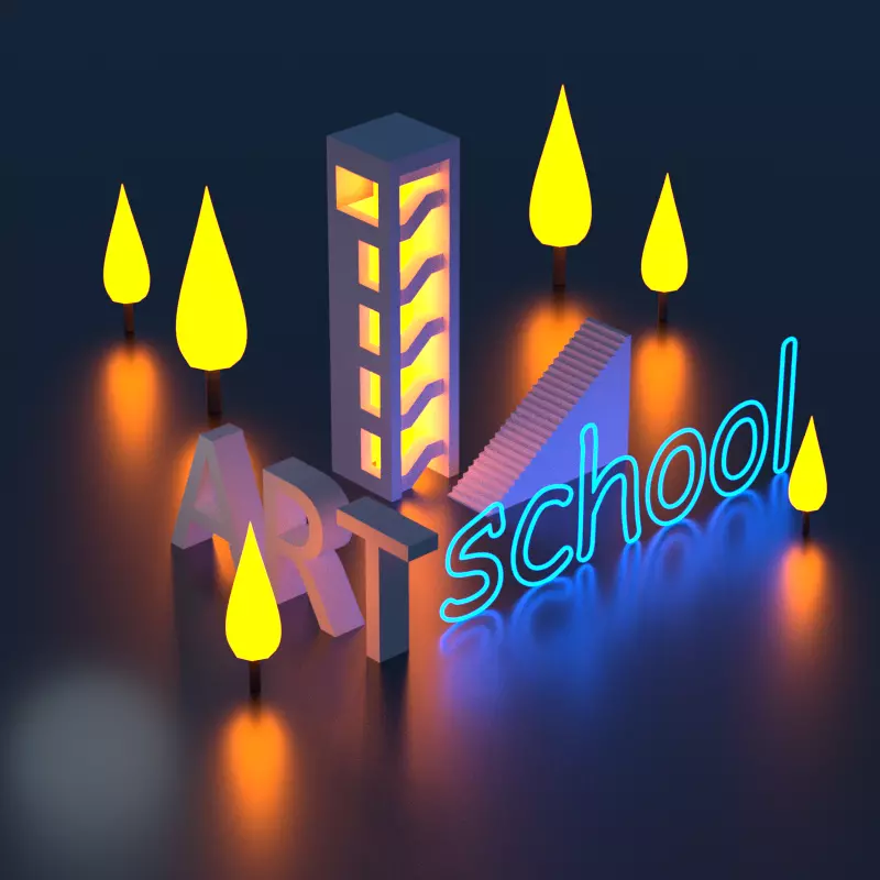 Art School Modeled 3D model_0