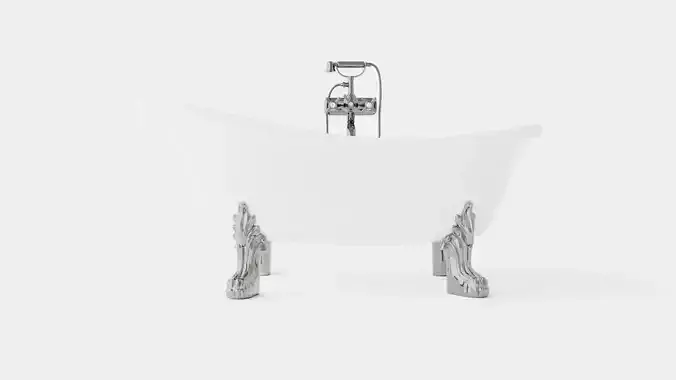 Bath Tub Low-poly 3D model