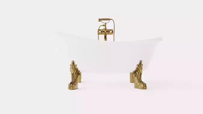 Bath Tub Low-poly 3D model
