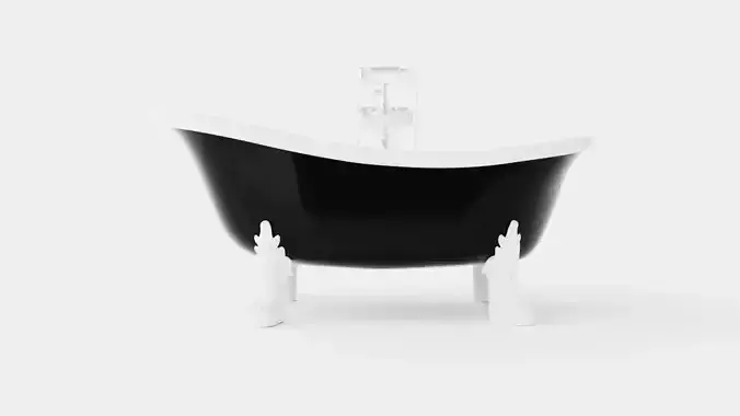 Bath tub Low-poly 3D model