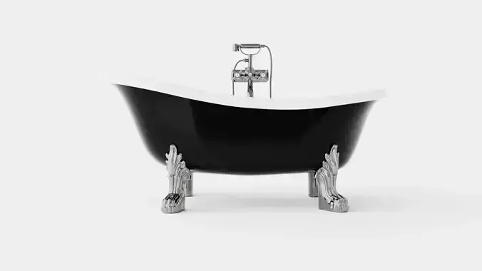Bath Tub Low-poly 3D model