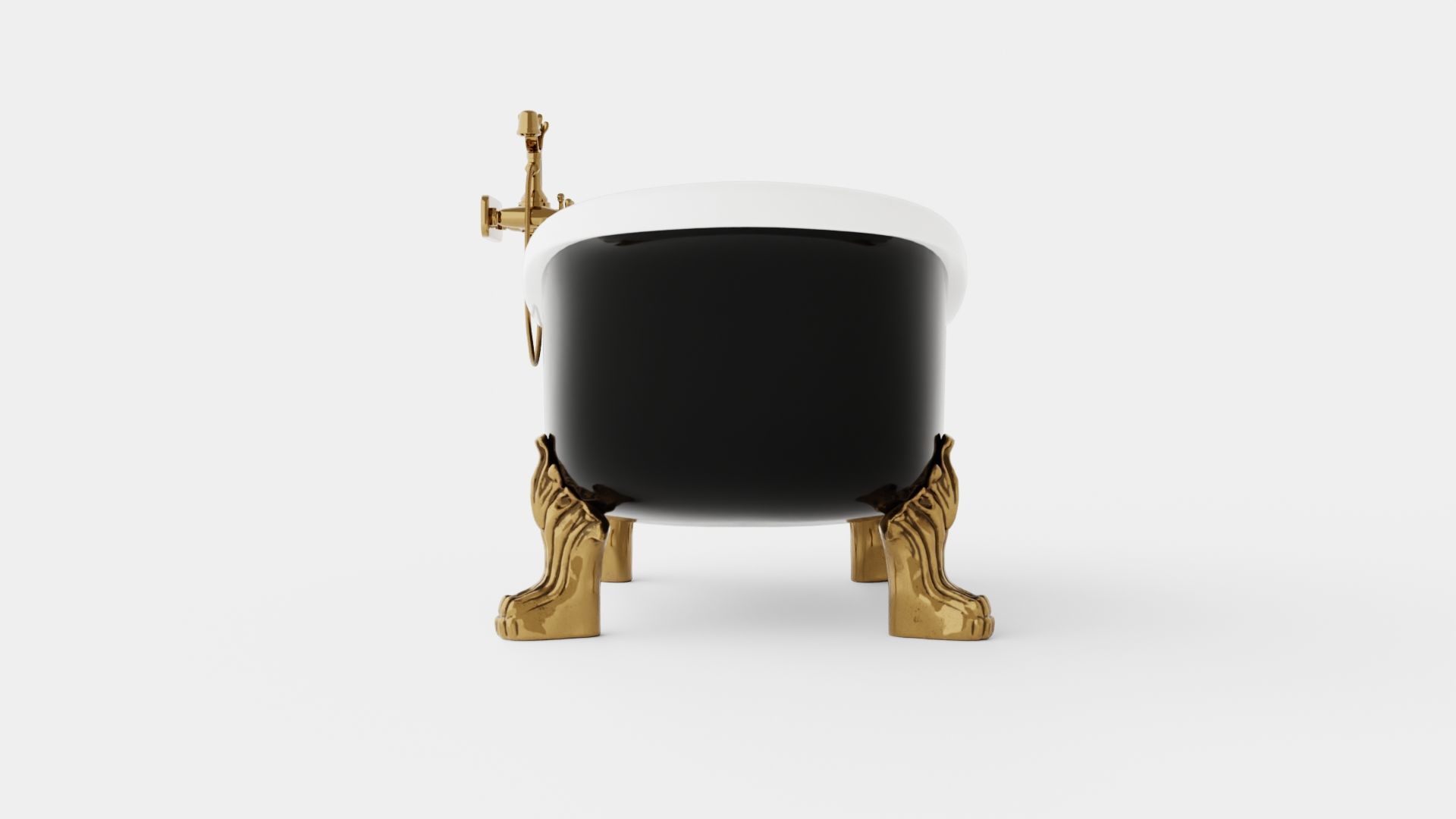 Bath Tub Low-poly 3D model_2