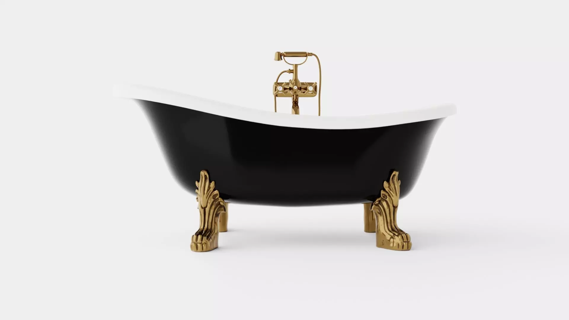 Bath Tub Low-poly 3D model_0