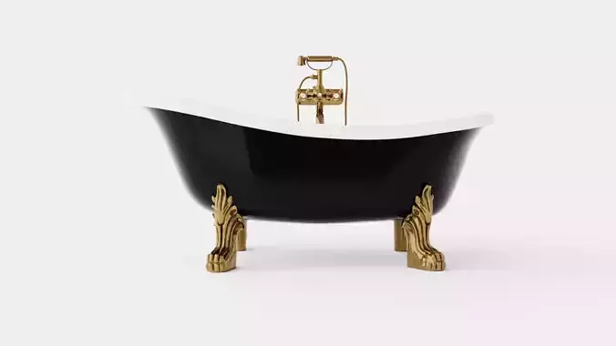Bath Tub Low-poly 3D model